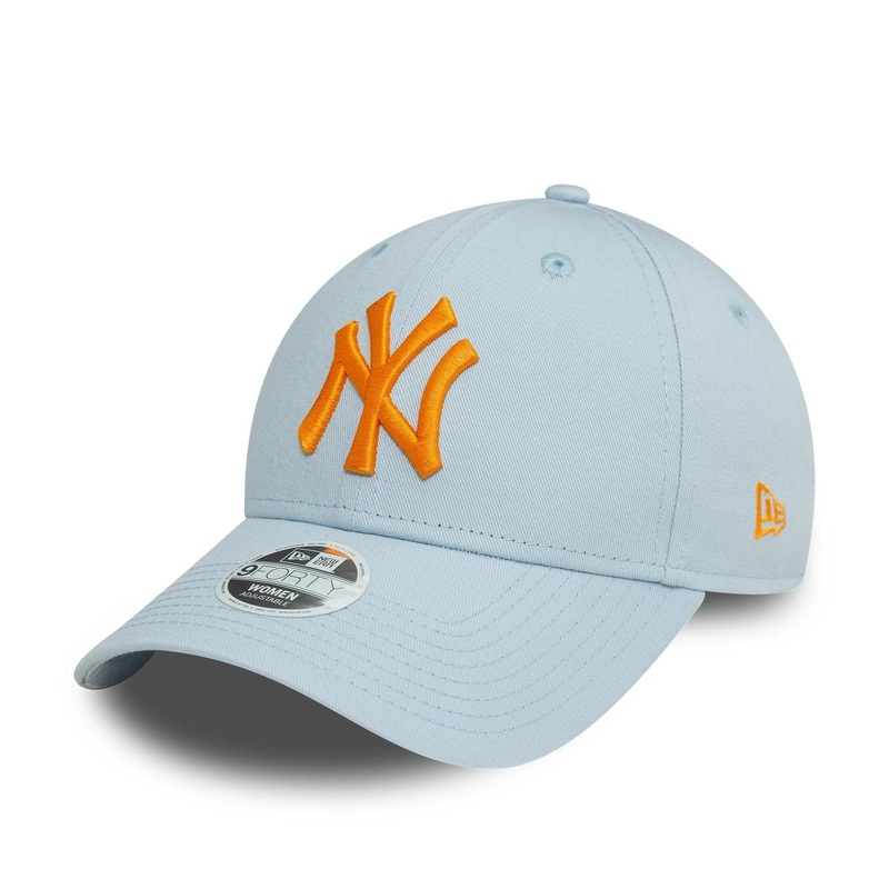 New York Yankees Womens League Essential Pastel Blue 9FORTY Adjustable Cap