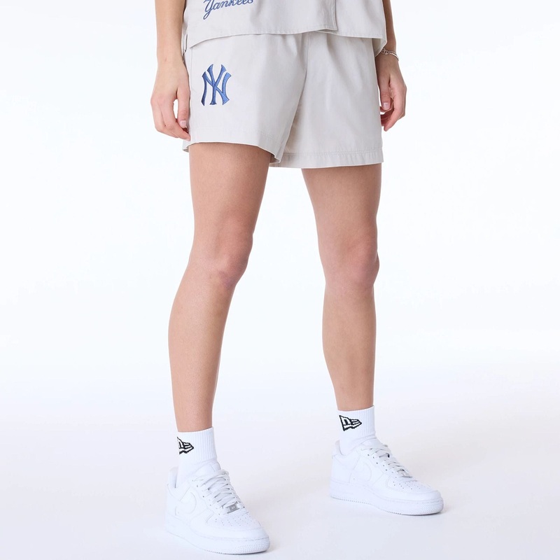 New York Yankees Womens MLB Light Beige Shorts