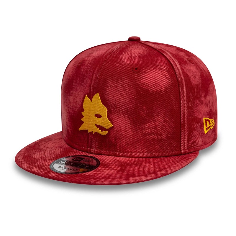 AS Roma Tie Dye Dark Red 9FIFTY Snapback Adjustable Cap