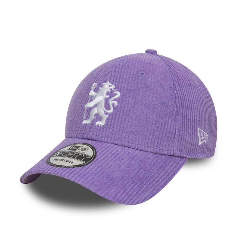 Chelsea FC Lion Crest Camo Cord Pastel Purple 9FORTY Adjustable Cap