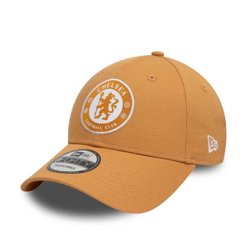 Chelsea FC Lion Crest Seasonal Pop Dark Beige 9FORTY Adjustable Cap