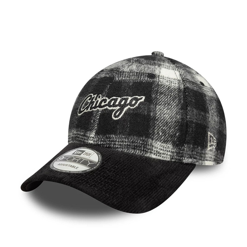 Chicago White Sox Cord & Tweed Black 9FORTY Adjustable Cap