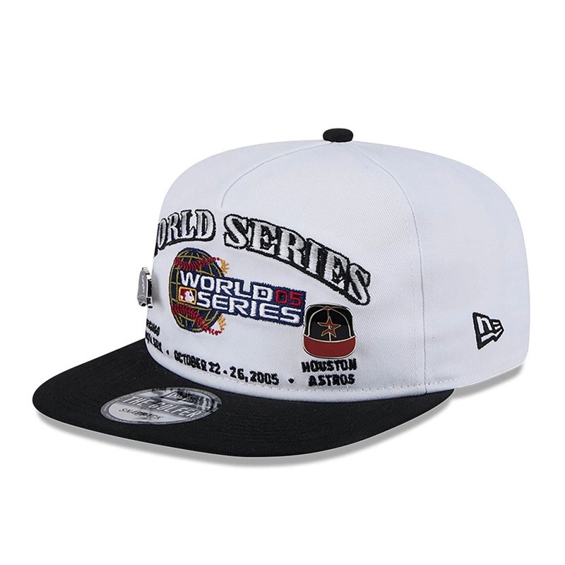 Chicago White Sox VS Houston Astros Championship Pin White Golfer Adjustable Cap