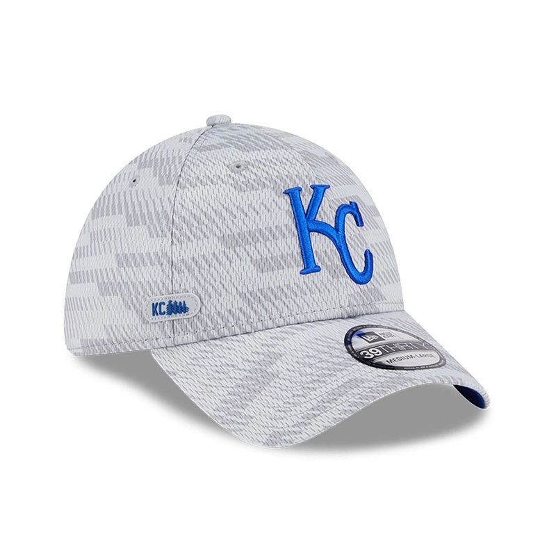 Kansas City Royals Club House Grey 39THIRTY Stretch Fit Cap