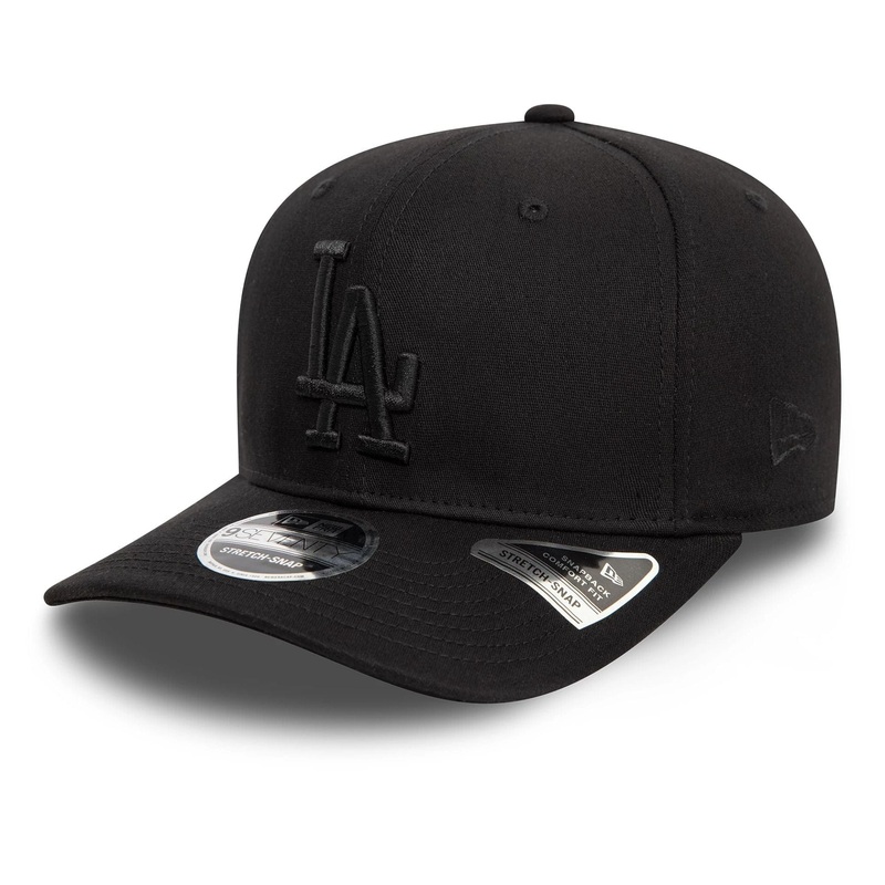 LA Dodgers Monochrome Black 9SEVENTY Stretch Snap Adjustable Cap