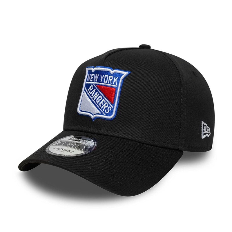 New York Rangers NHL Black 9FORTY A-Frame Adjustable Cap