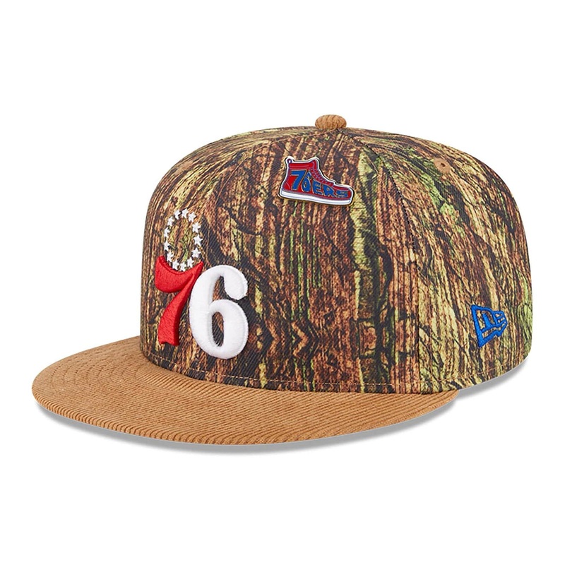 Philadelphia 76ers NBA All Star Game 2025 Fan Pack All Over Print Beige 9FIFTY Snapback Cap