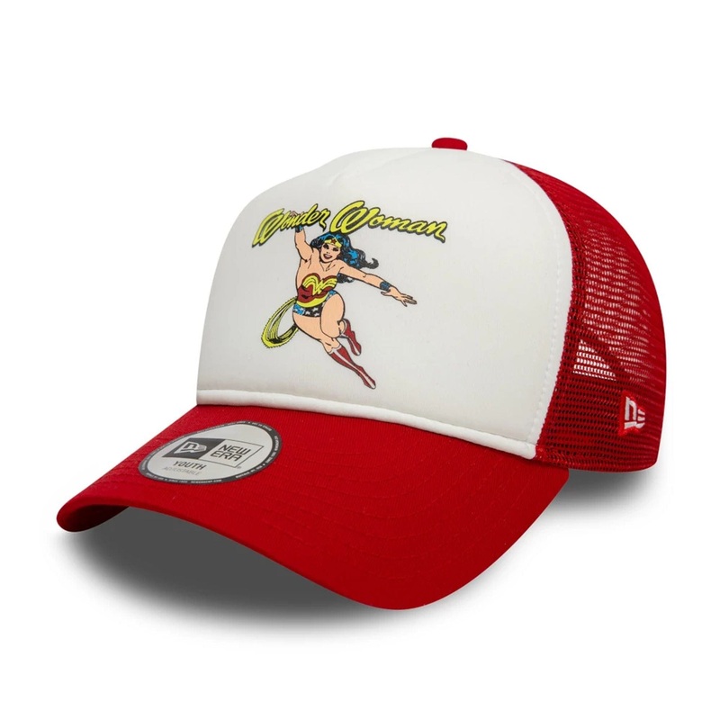 Youth DC Wonder Woman Red 9FORTY A-Frame Trucker Adjustable Cap