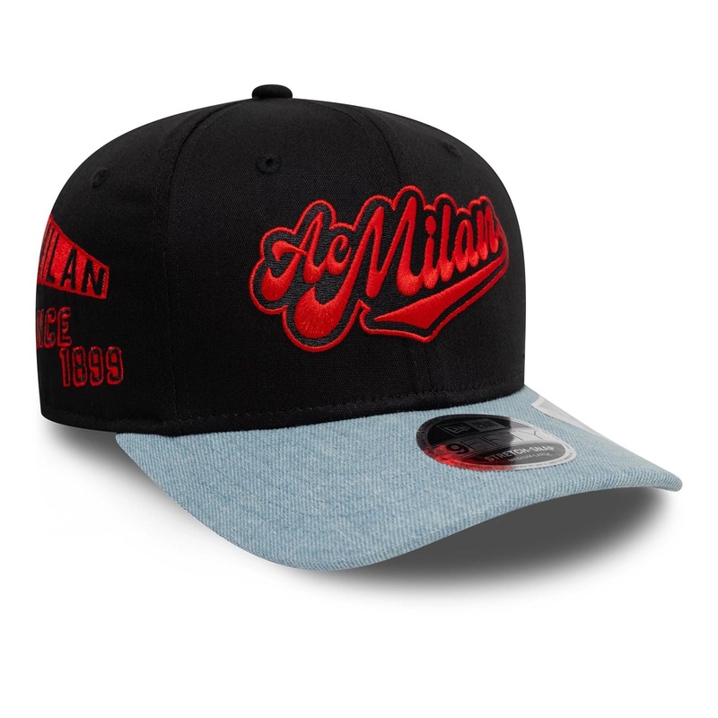 AC Milan Denim Fifty Black 9FIFTY Stretch Snap Snapback Adjustable Cap