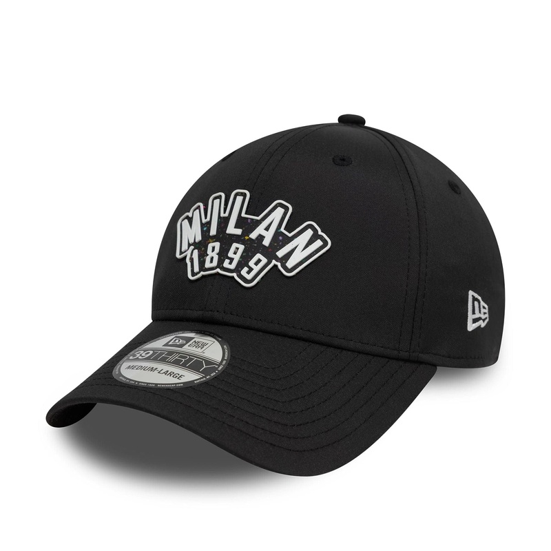 AC Milan Recycled Rubber Black 39THIRTY Stretch Fit Cap
