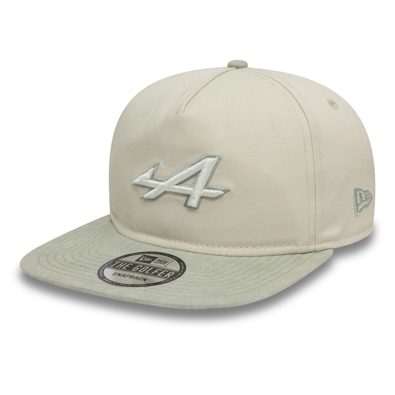 Alpine Racing Acid Wash Cream Golfer Adjustable Cap