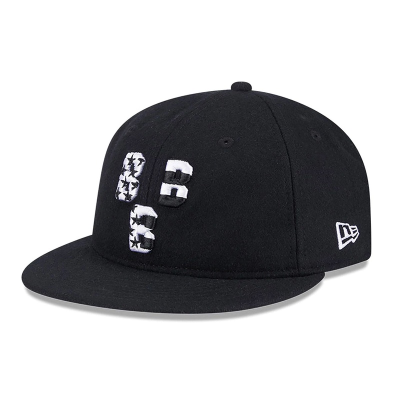 Birmingham Black Barons Enclosed Flag Black Retro Crown 59FIFTY Fitted Cap