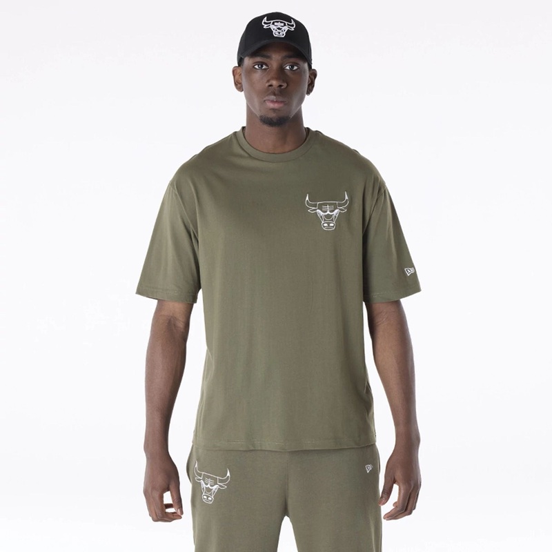 Chicago Bulls NBA League Essential Green Oversized T-Shirt