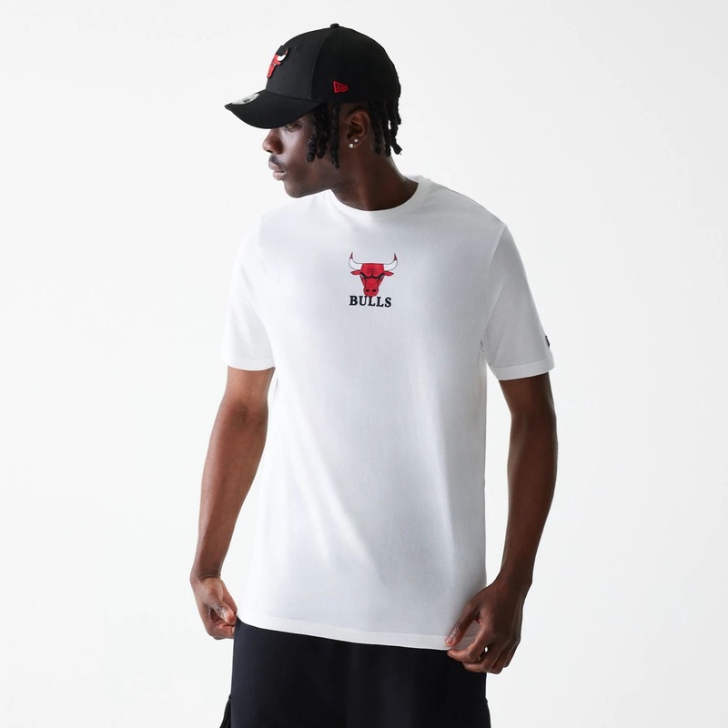 Chicago Bulls NBA Logo White T-Shirt
