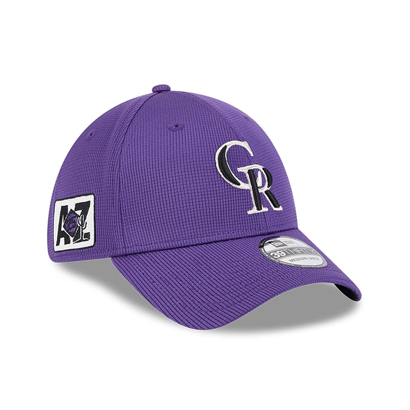 Colorado Rockies Spring Training 2025 Purple 39THIRTY Stretch Fit Cap