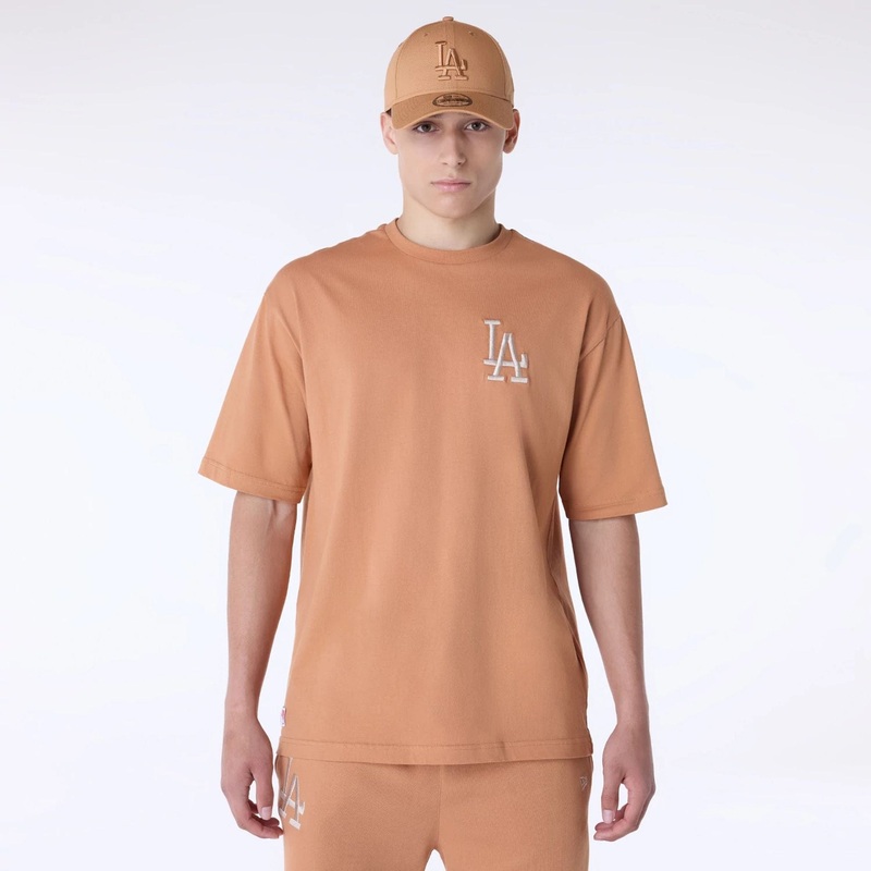 LA Dodgers MLB League Essential Dark Beige Oversized T-Shirt