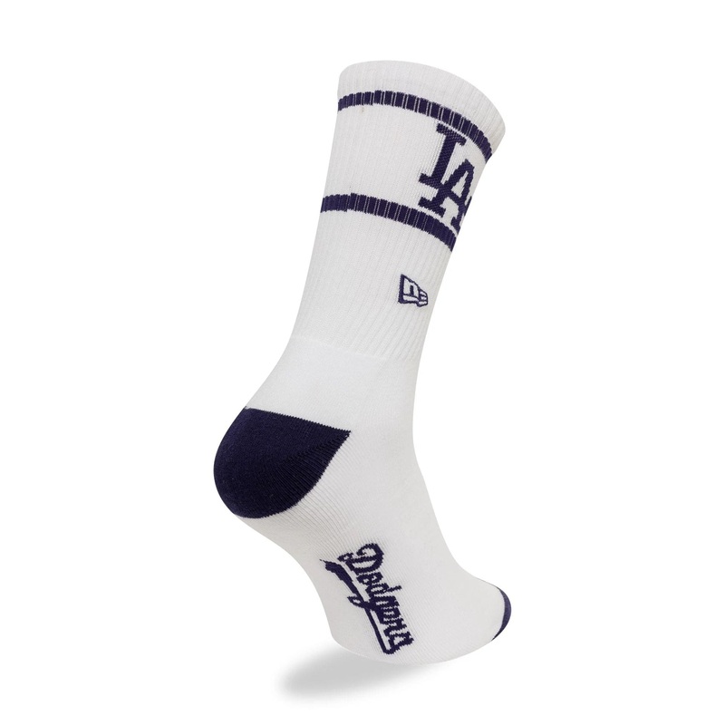 LA Dodgers MLB Seasonal White and Dark Blue Crew Socks