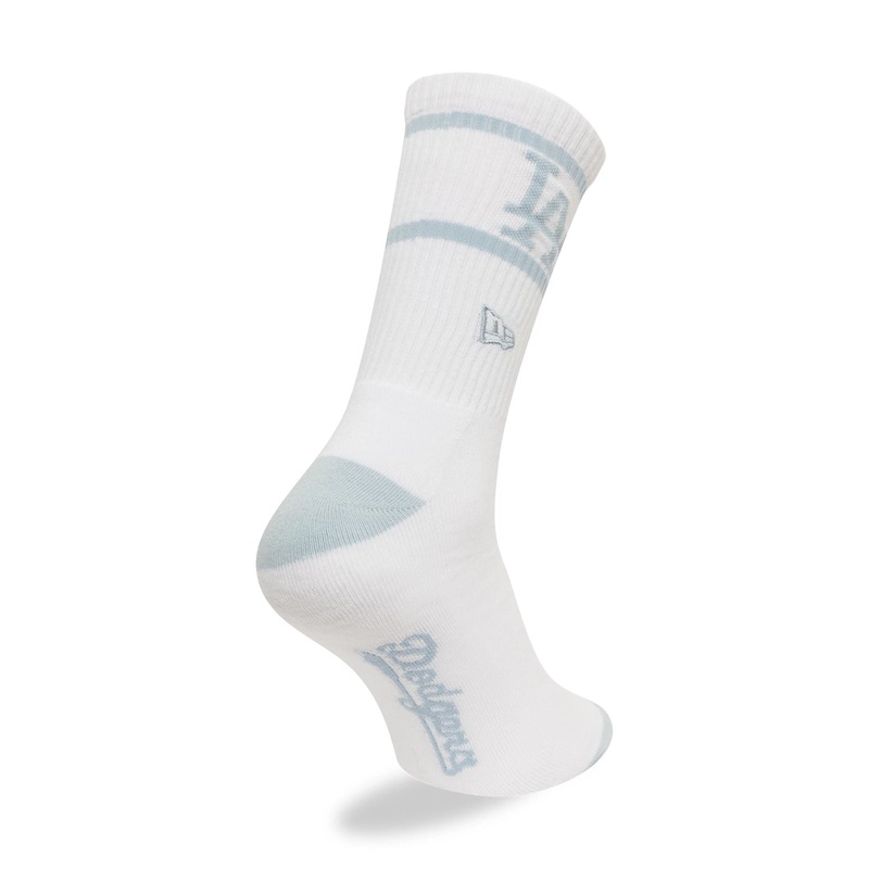 LA Dodgers MLB Seasonal White and Light Blue Crew Socks