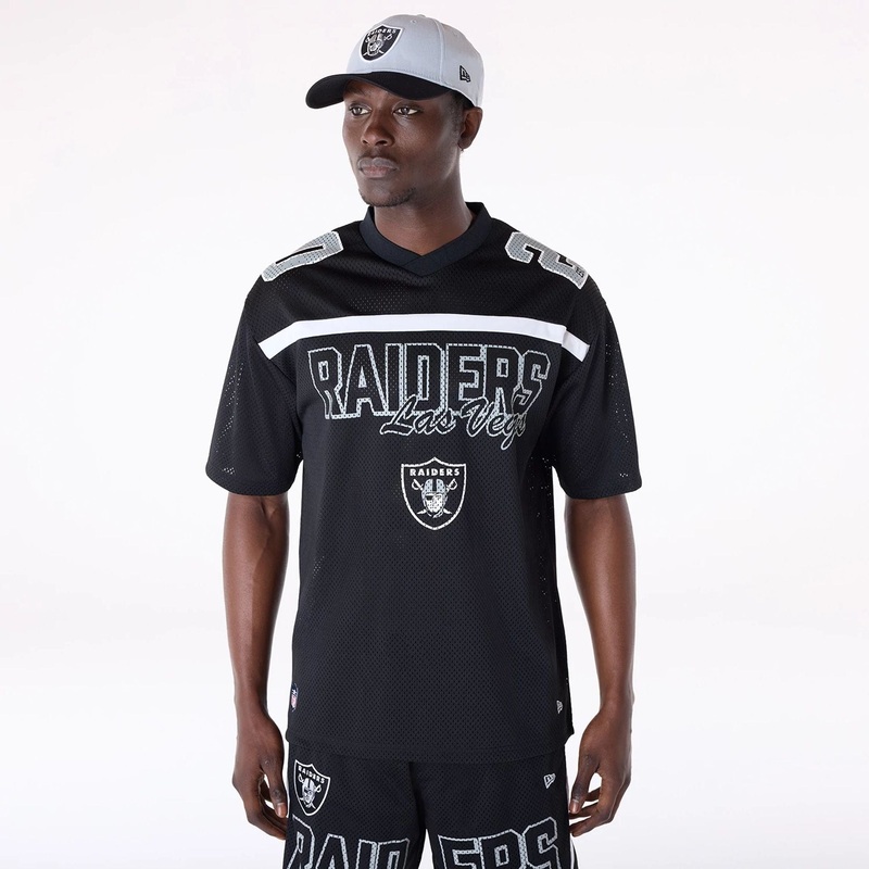 Las Vegas Raiders NFL Mesh Black T-Shirt