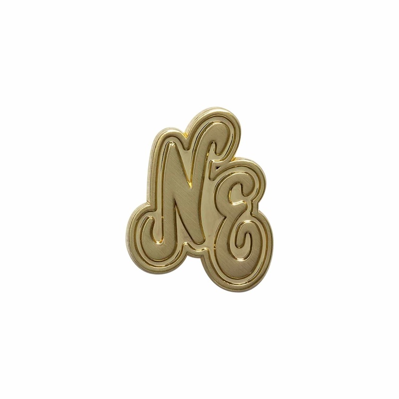 New Era Script Heritage Connect Gold Pin Badge