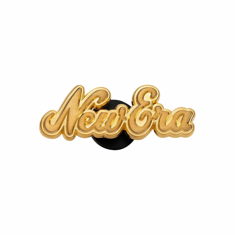 New Era Script Logo Gold Pin Badge