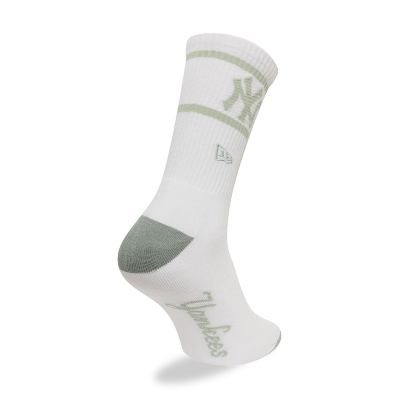 New York Yankees MLB Seasonal White and Green Crew Socks