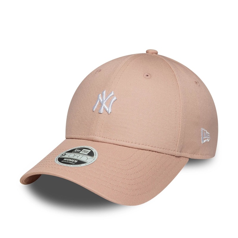 New York Yankees Womens MLB Mini Logo Pastel Pink 9FORTY Adjustable Cap