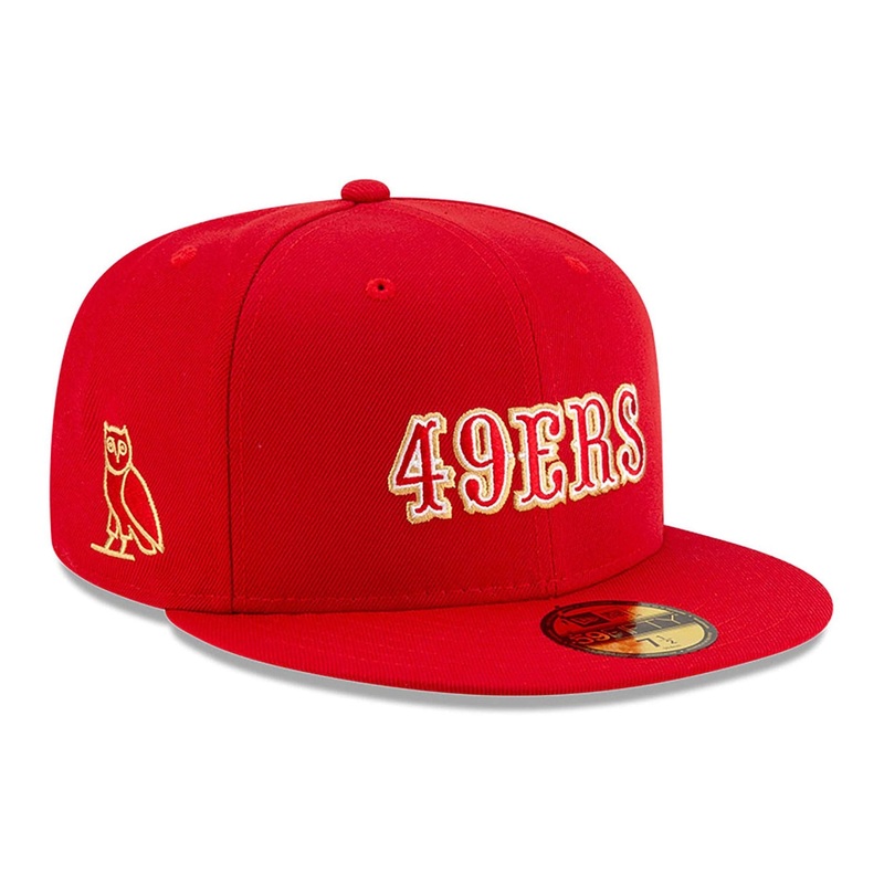San Francisco 49ers OVO x NFL 2024 Red 59FIFTY Fitted Cap