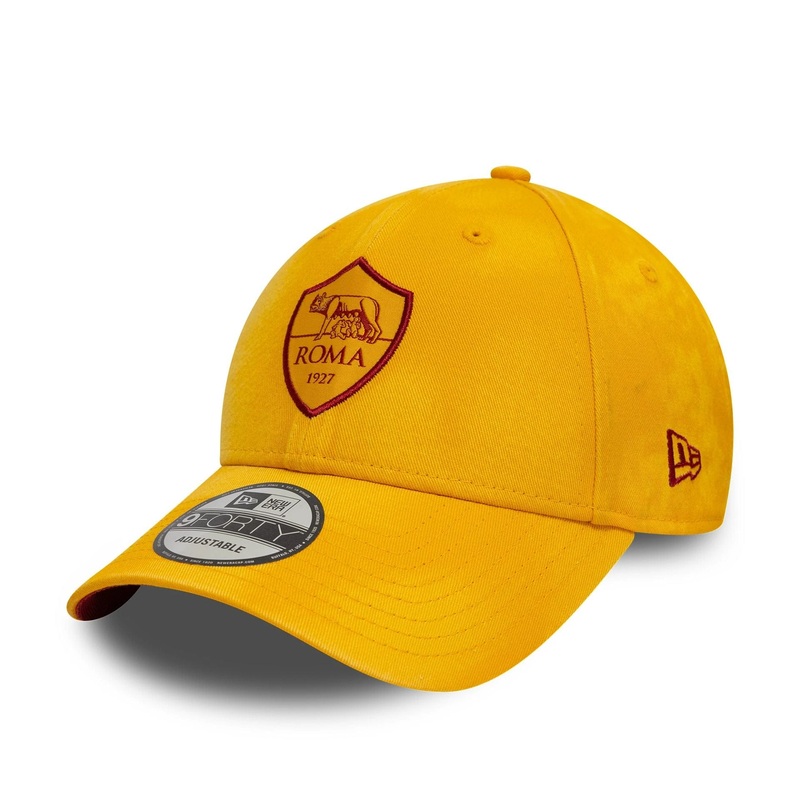 AS Roma Tie Dye Dark Yellow 9FORTY Adjustable Cap