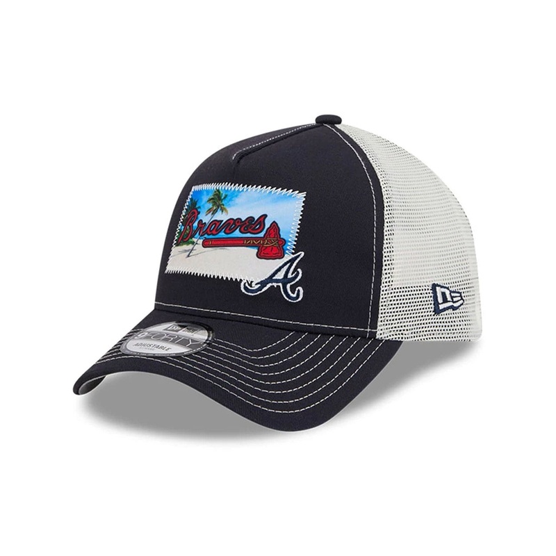 Atlanta Braves Spring Training Fan Pack 2025 Navy 9FORTY A-Frame Adjustable Cap