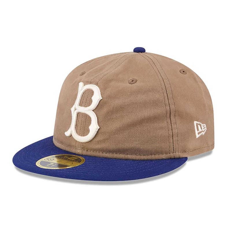 Brooklyn Dodgers Wax Canvas Khaki Retro Crown 59FIFTY Fitted Cap