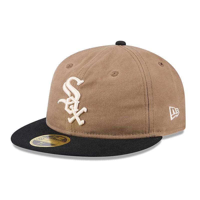 Chicago White Sox Wax Canvas Khaki Retro Crown 59FIFTY Fitted Cap