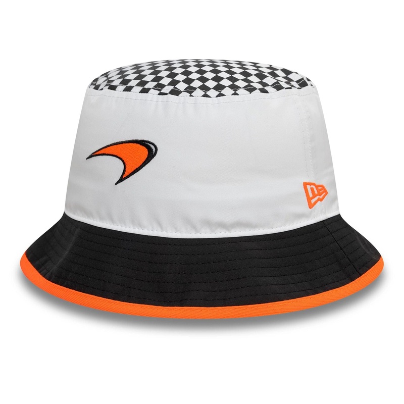 McLaren Racing Checkered Tapered White Bucket Hat