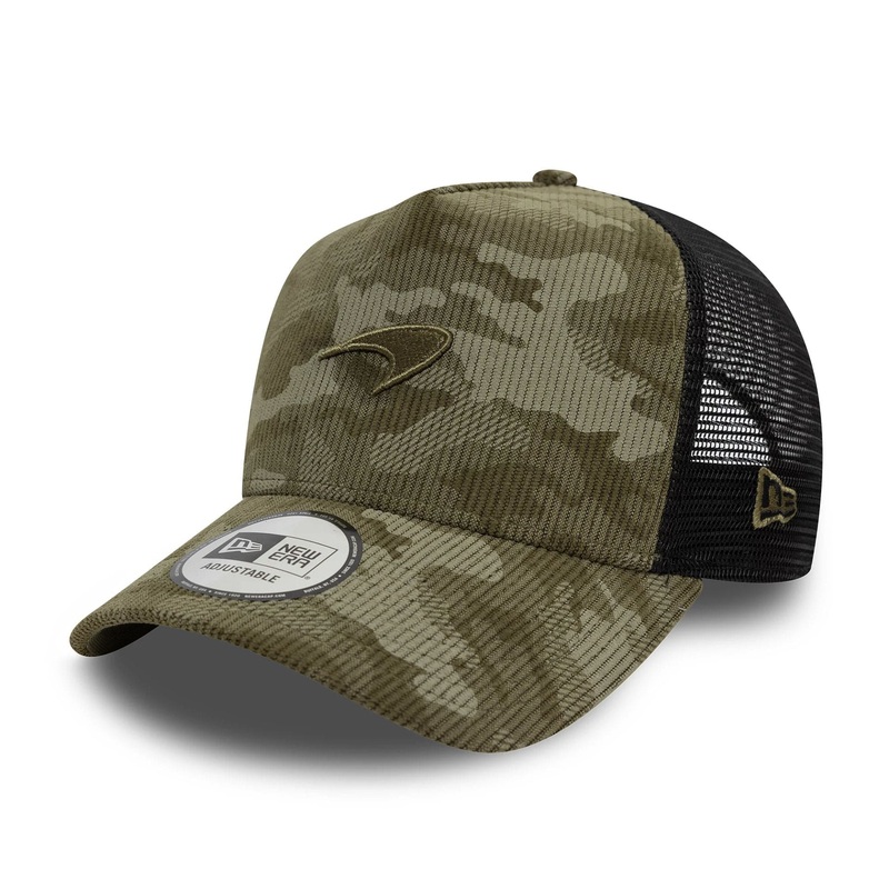 McLaren Racing Cord Camo Green 9FORTY A-Frame Trucker Hat