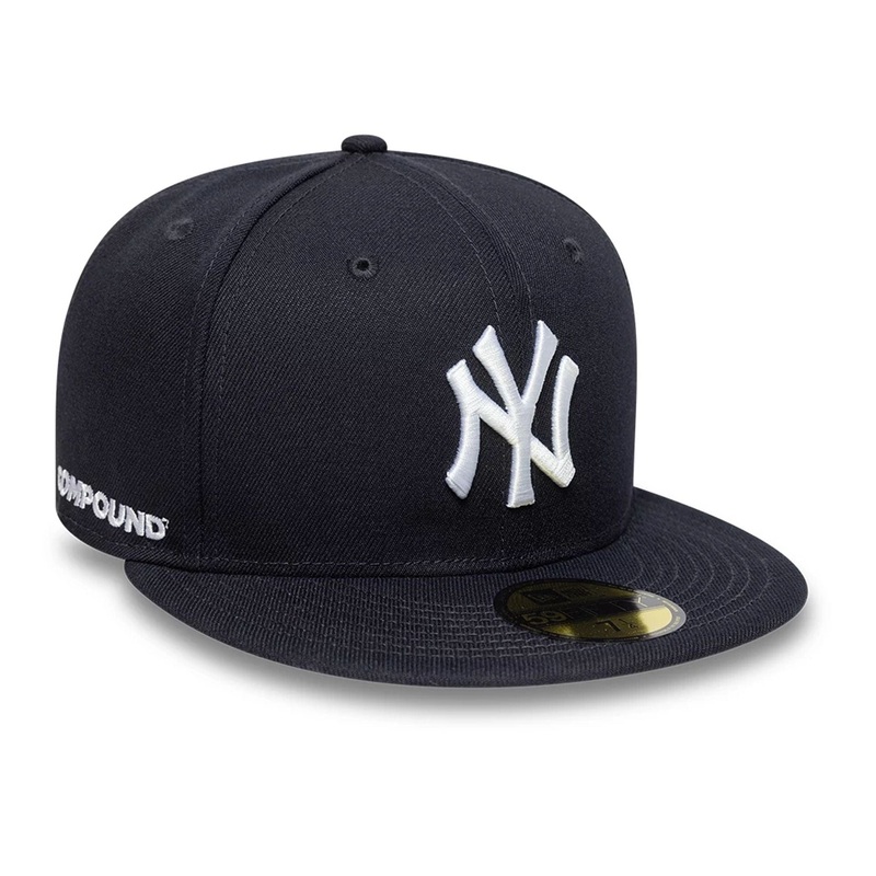 New York Yankees Compound X MLB Navy 59FIFTY Fitted Cap
