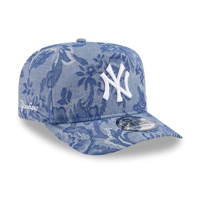 New York Yankees MLB Denim Jacquard Blue Golfer Adjustable Cap