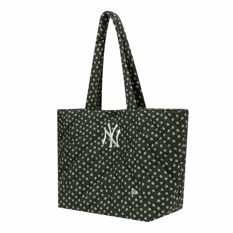New York Yankees MLB Floral Green Quilted Tote Bag