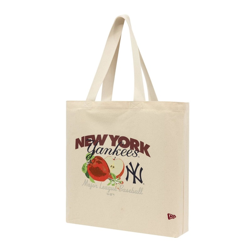 New York Yankees MLB Fruit Cream Canvas Tote Bag