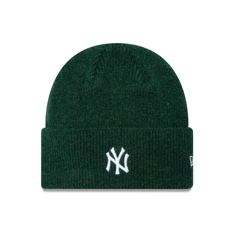 New York Yankees Womens Dark Green Wide Cuff Knit Beanie Hat