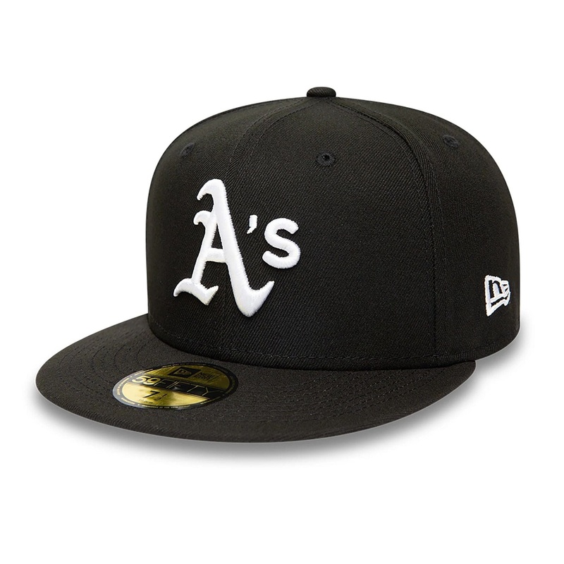 Oakland Athletics MLB Black and White 59FIFTY Fitted Cap