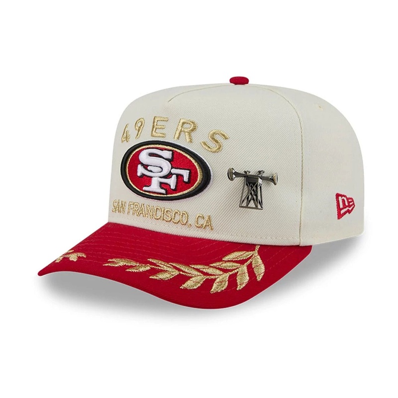 San Francisco 49ers NFL Draft 2025 White 59FIFTY Fitted A-Frame Cap