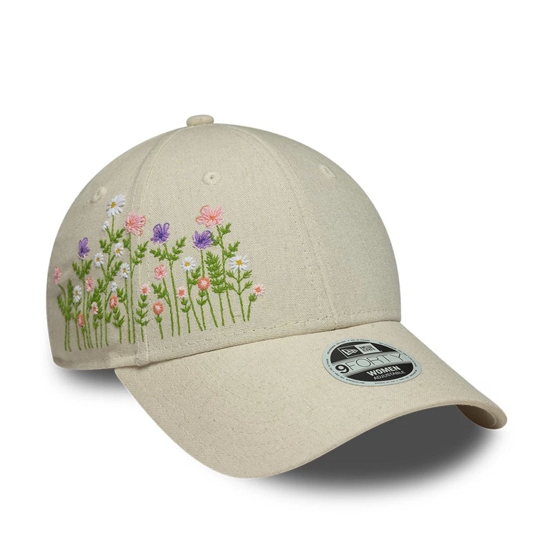 Womens New Era Floral Cream 9FORTY Adjustable Cap