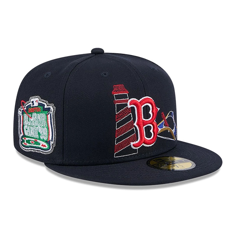 Boston Red Sox State Stitch Navy 59FIFTY Fitted Cap