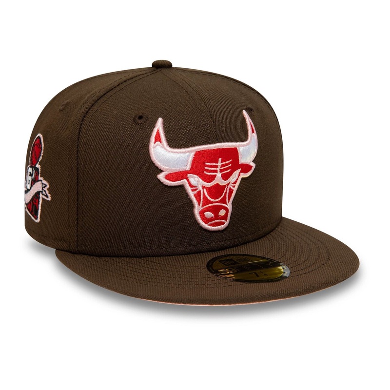 Chicago Bulls NBA 6 x Champions Dark Brown 59FIFTY Fitted Cap