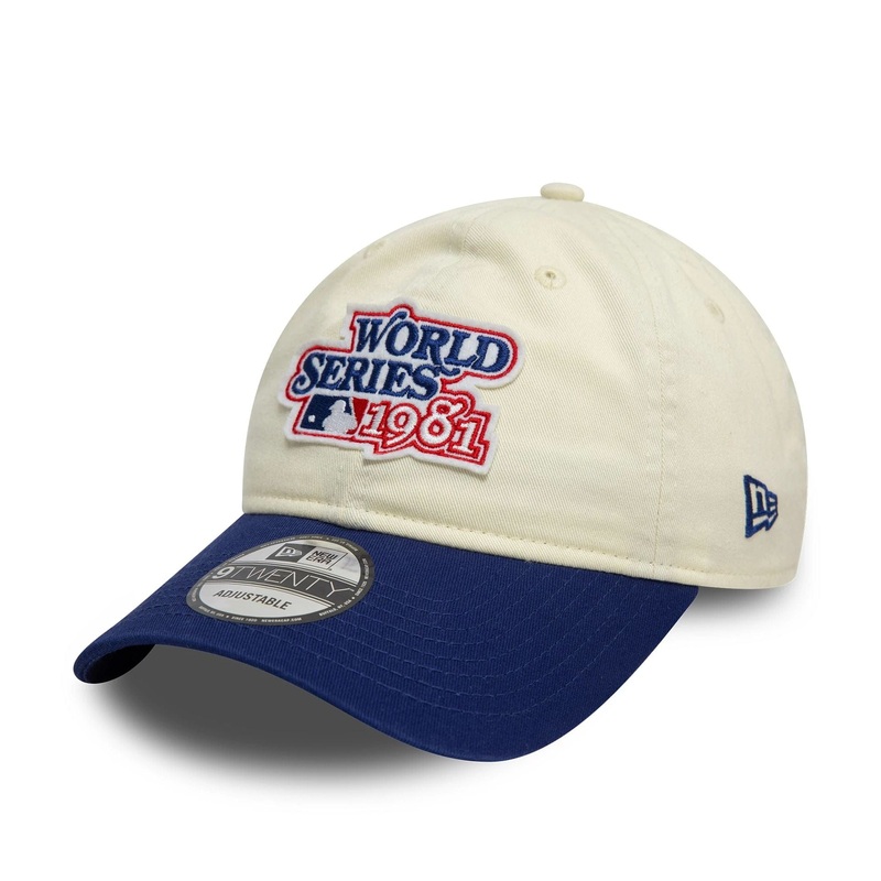 LA Dodgers World Series Patch Cream 9TWENTY Adjustable Cap