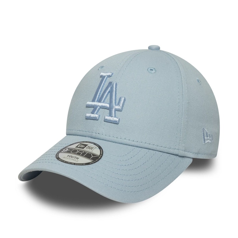LA Dodgers Youth MLB League Essential Pastel Blue 9FORTY Adjustable Cap
