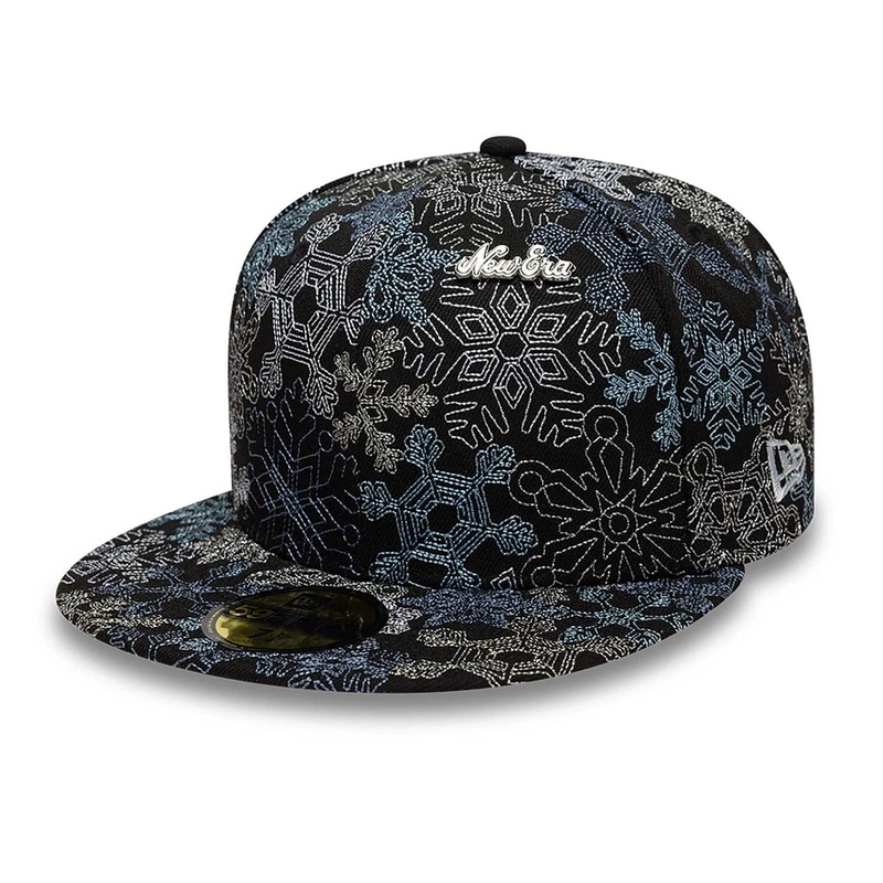 New Era Winter Snowfall All Over Print Black 59FIFTY Fitted Cap