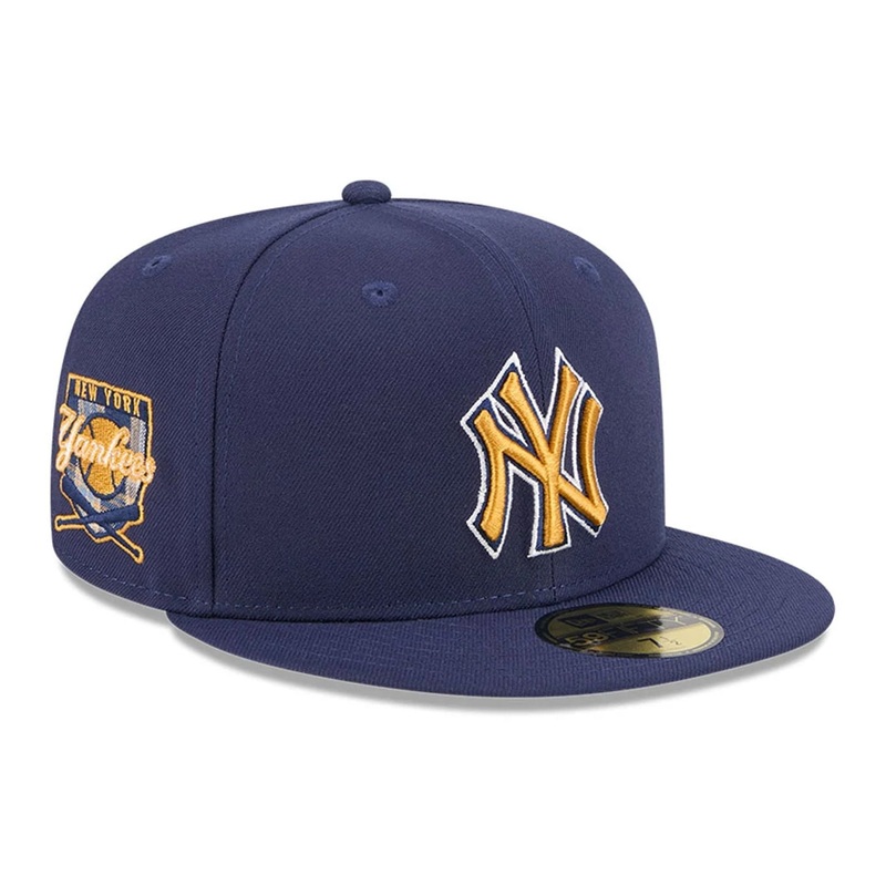 New York Yankees MLB Pattern Undervisor Dark Blue 59FIFTY Fitted Cap