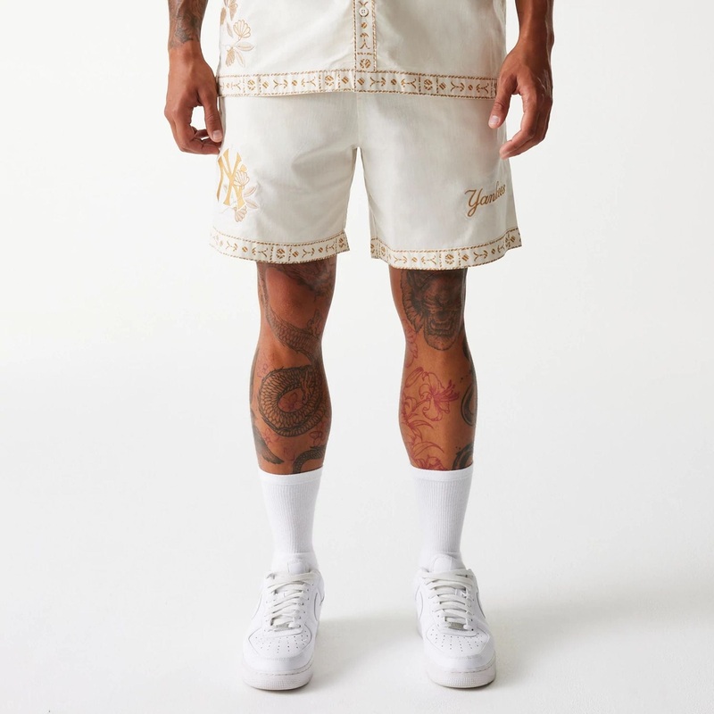 New York Yankees MLB Taping Open White Shorts