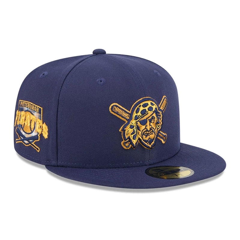 Pittsburgh Pirates MLB Pattern Undervisor Dark Blue 59FIFTY Fitted Cap